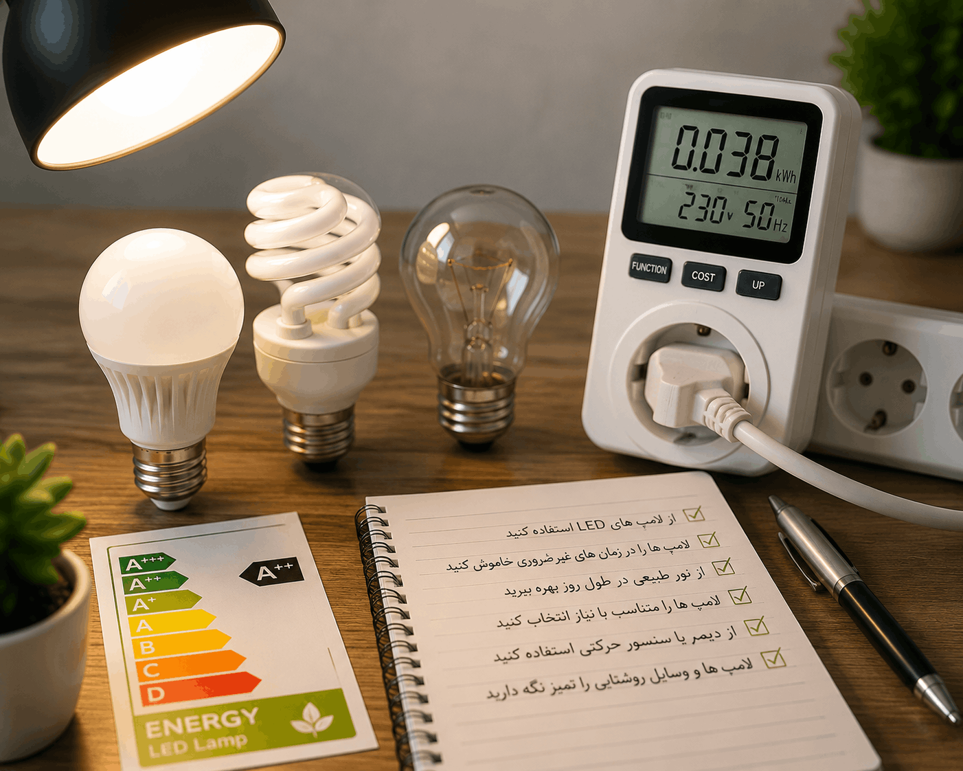 چگونه مصرف برق لامپها را پایین بیاوریم؟