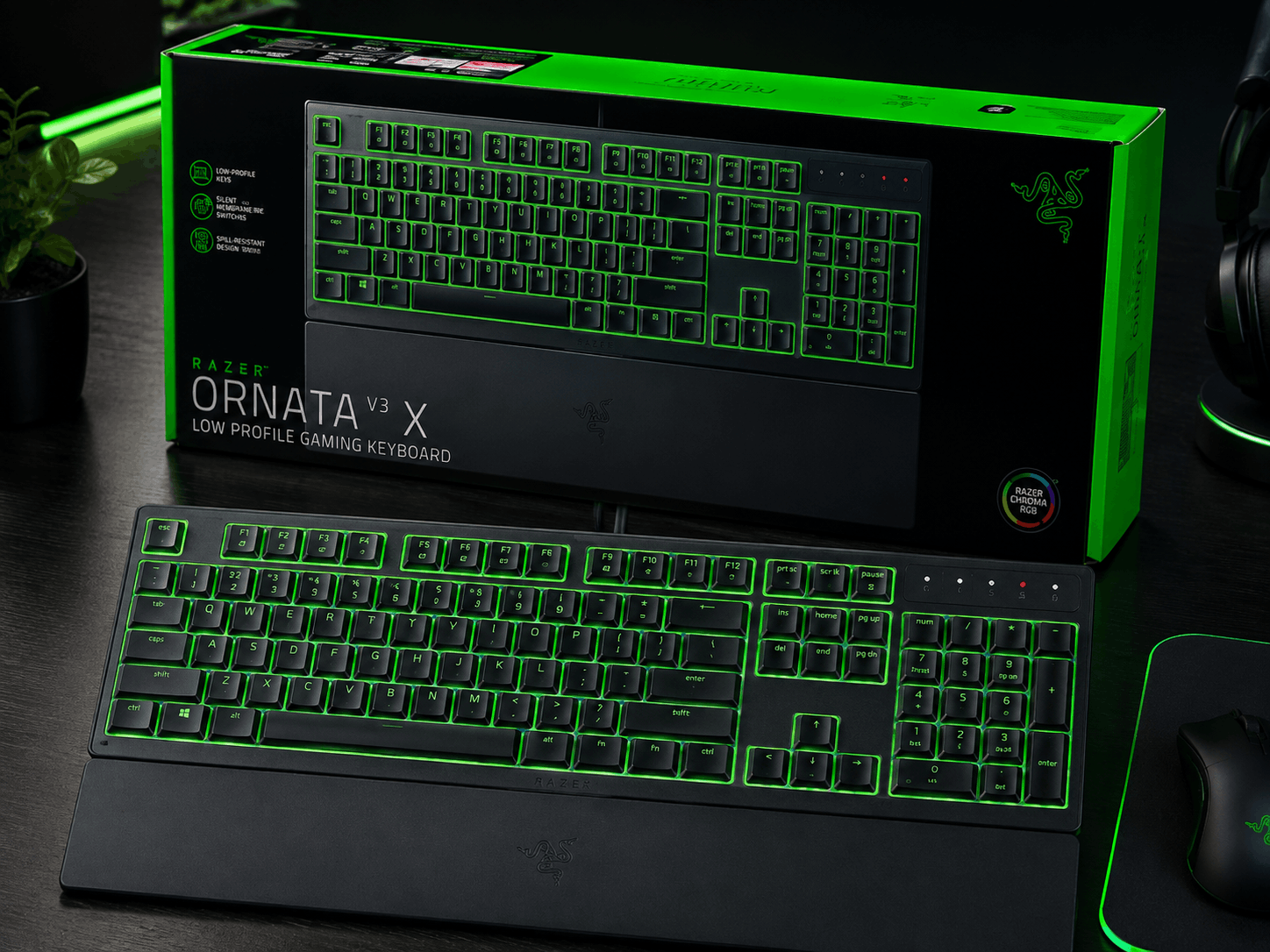 کیبورد گیمینگ سیم دار ریزر مدل RAZER ORNATA V3 X مشکی