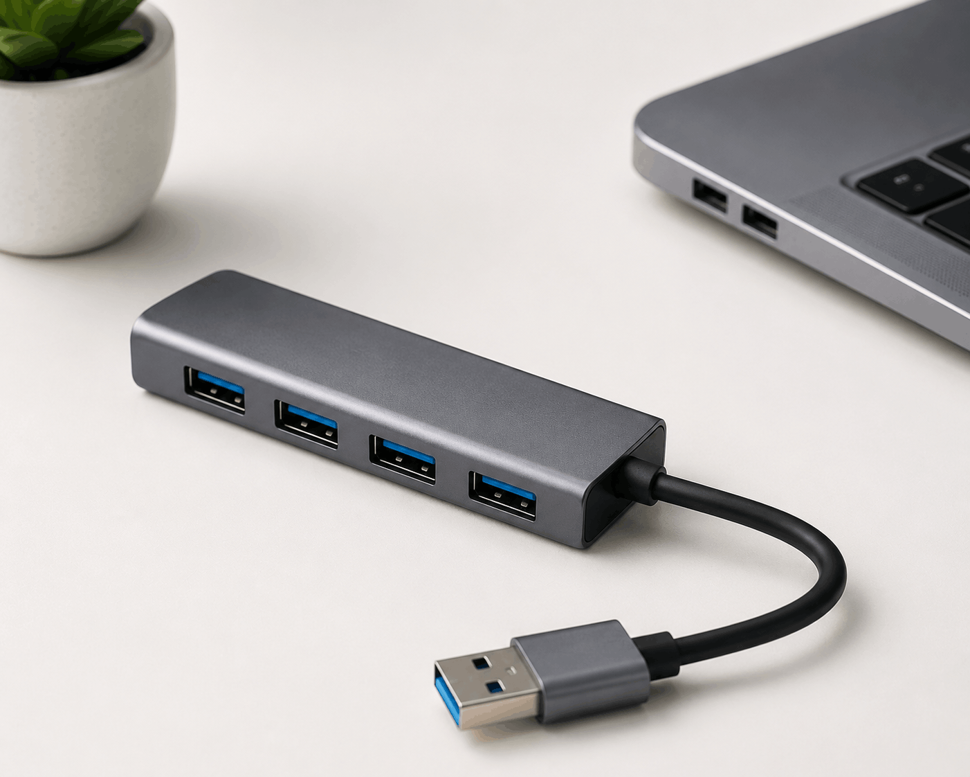 هاب USB بدون آداپتور (Passive USB Hub)