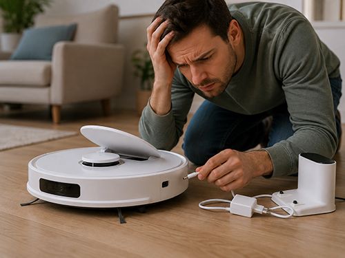 چرا جارو رباتیک روشن نمی‌شود؟