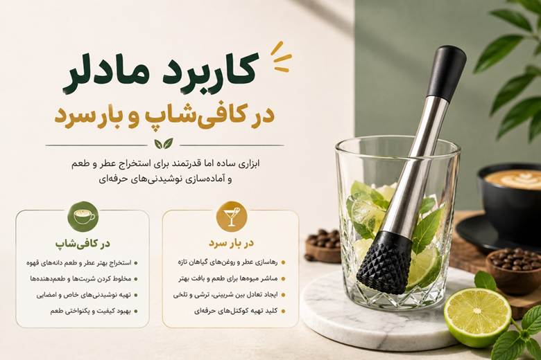 کاربرد مادلر در کافی‌شاپ و بار سرد