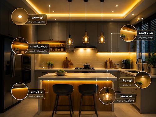 انتخاب میزان روشنایی مناسب برای بخشهای مختلف