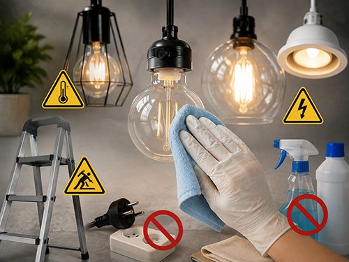 خطرات پاک کردن لامپ و انواع چراغهای روشنایی