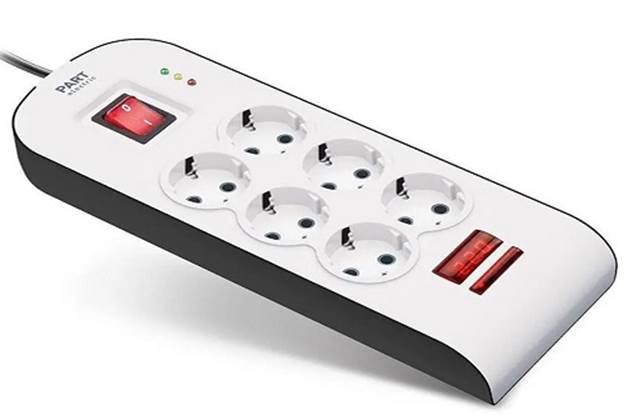 محافظ 6 راه ارتدار دیجیتال پارت الکتریک با کابل 1.8 متری کد 8794